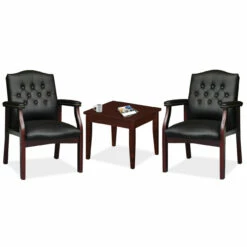 OfficeSource | Lancaster Collection | Guest Chair With Mahogany Frame - 27"D -COE DISTRIBUTING Shop nor 291vbk 12 1 06682.1675182681