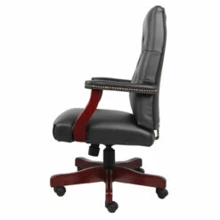 OfficeSource | Lancaster | Executive High Back Swivel With Mahogany Frame -COE DISTRIBUTING Shop nor 294vbk 06 11430.1660607226