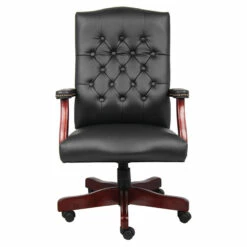 OfficeSource | Lancaster | Executive High Back Swivel With Mahogany Frame -COE DISTRIBUTING Shop nor 294vbk 08 35542.1660607226