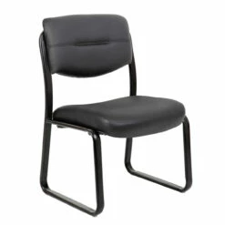 OfficeSource Merit Collection Armless Sled Base Guest Chair With Black Frame