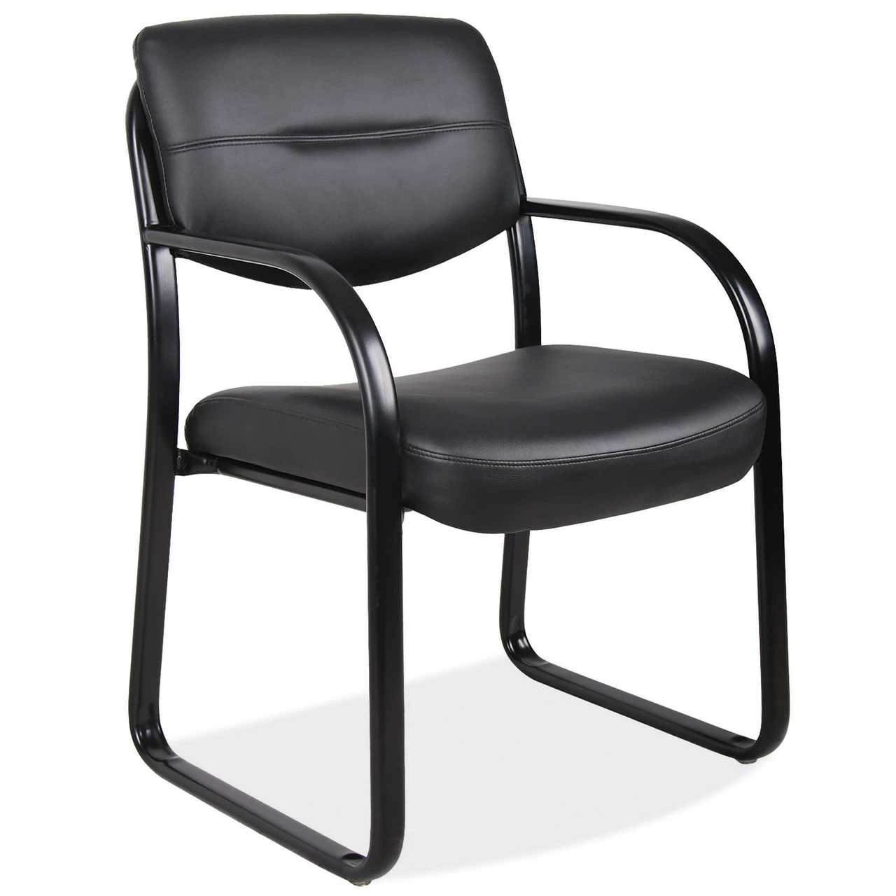 OfficeSource Merit Collection Sled Base Guest Chair With Arms And Black Frame 3 OfficeSource Merit Collection Sled Base Guest Chair With Arms And Black Frame