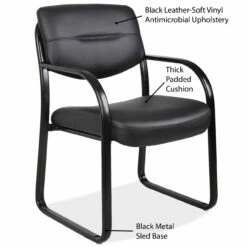 OfficeSource Merit Collection Sled Base Guest Chair With Arms And Black Frame 6 OfficeSource Merit Collection Sled Base Guest Chair With Arms And Black Frame -COE DISTRIBUTING Shop nor 315vbk 09 03599.1643931193