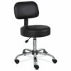 OfficeSource Medical Stools Medical Stool With Backrest And Polished Chrome Base -COE DISTRIBUTING Shop nor 345fpabk 01 74204.1644274552