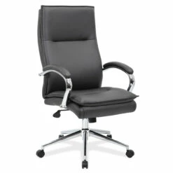 OfficeSource | Arc | Executive High Back With Fixed Arms And High Crown Chrome Frame