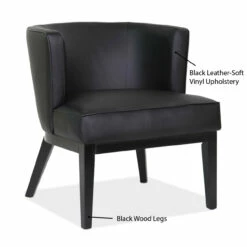 OfficeSource | Bowery | Barrel Back Arm Chair With Black Wood Legs -COE DISTRIBUTING Shop nor 5209vbk 09 39594.1641825503