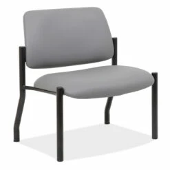 OfficeSource | Big & Tall | Armless Guest Chair With Black Frame - 27"W