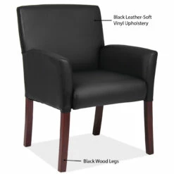 OfficeSource | Bowery | Retro Style Guest Chair With Wood Legs -COE DISTRIBUTING Shop nor 6909vbk 09 87866.1664208791