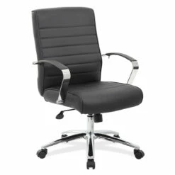 OfficeSource | Studio | Mid Back Chair With Chrome Frame