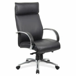 OfficeSource | Prestige | Executive High Back Chair W/Chrome Frame & Base