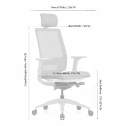 OfficeSource Palma High Back Mesh Task Chair And Headrest -COE DISTRIBUTING Shop palma 28317.1679405474