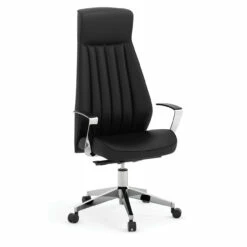 OfficeSource | Empire Collection | Executive Leather High Back With Chrome Frame