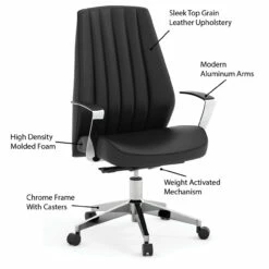 OfficeSource | Empire Collection | Executive Leather Mid Back With Chrome Frame -COE DISTRIBUTING Shop per 01cu2amac INFO 91465.1644512720