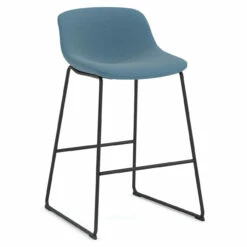 OfficeSource | Willow | Café Height Bistro Stool With Black Sled Base