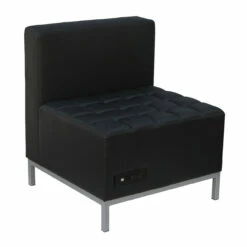 OfficeSource | Millennial Collection | Armless Chair With Power Outlet