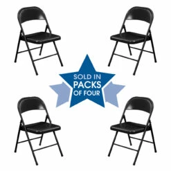 OfficeSource Steel Folding Chairs Steel Folding Chairs -COE DISTRIBUTING Shop per 1601bk 10 72671.1641822970