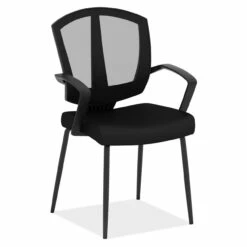 OfficeSource | Sprint | Side Chair With Arms And Black Frame