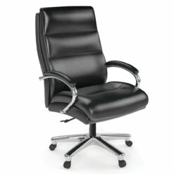 OfficeSource OS Big & Tall Collection Big And Tall Executive High Back Chair With Chrome Frame
