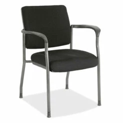 OfficeSource | Advanced Collection | Guest Chair With Arms And Titanium Gray Frame