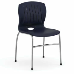 OfficeSource Slash Collection Armless Guest Stack Chair With Chrome Frame -COE DISTRIBUTING Shop per 3040plbl 01 47594.1641917030