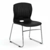 OfficeSource Slash Collection Armless Sled Base Stack Chair With Chrome Frame -COE DISTRIBUTING Shop per 3040sbbk 01 40425.1641917138