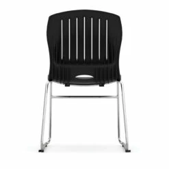 OfficeSource Slash Collection Armless Sled Base Stack Chair With Chrome Frame -COE DISTRIBUTING Shop per 3040sbbk 04 34694.1641917138