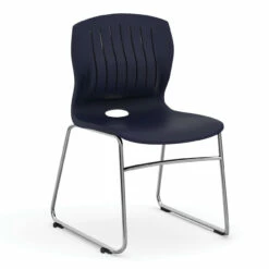 OfficeSource Slash Collection Armless Sled Base Stack Chair With Chrome Frame -COE DISTRIBUTING Shop per 3040sbbl 01 49670.1641917138