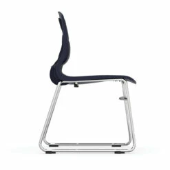 OfficeSource Slash Collection Armless Sled Base Stack Chair With Chrome Frame -COE DISTRIBUTING Shop per 3040sbbl 02 61086.1641917138