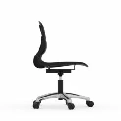 OfficeSource Slash Collection Armless Poly Swivel Chair With Chrome Frame -COE DISTRIBUTING Shop per 3040ssbk 02 96890.1644266425