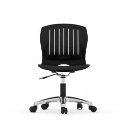 OfficeSource Slash Collection Armless Poly Swivel Chair With Chrome Frame -COE DISTRIBUTING Shop per 3040ssbk 08 39600.1644266425