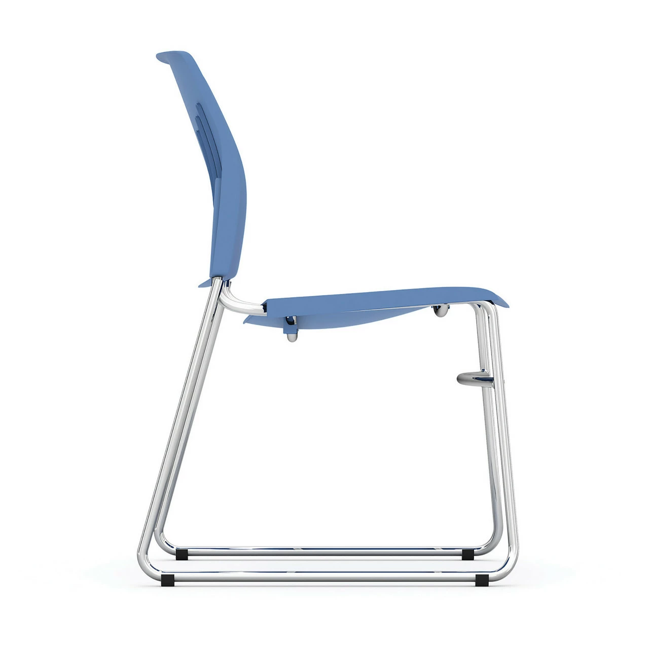 OfficeSource Stacked Seating Armless Stackable Side Chair With Chrome Frame 8 OfficeSource Stacked Seating Armless Stackable Side Chair With Chrome Frame - Image 6