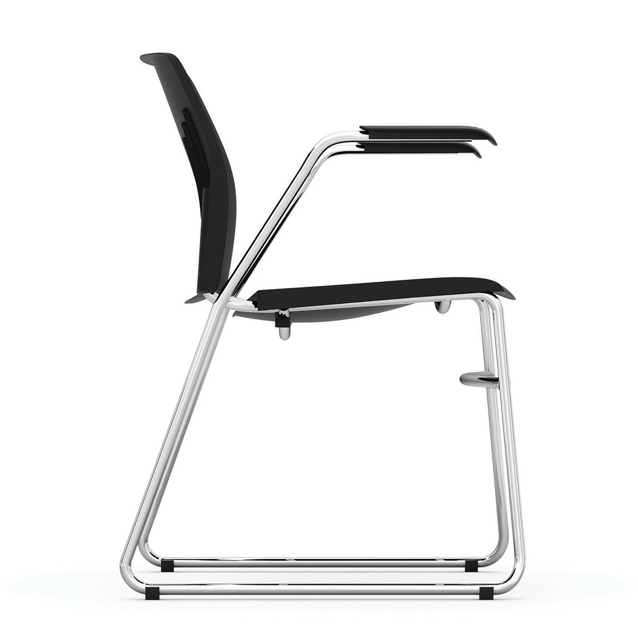 OfficeSource Stacked Seating Stackable Side Chair With Chrome Frame 4 OfficeSource Stacked Seating Stackable Side Chair With Chrome Frame - Image 2