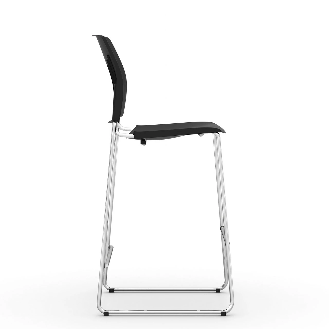 OfficeSource Rise Stool Polyurethane Stool With Footrest And Chrome Base 4 OfficeSource Rise Stool Polyurethane Stool With Footrest And Chrome Base - Image 2