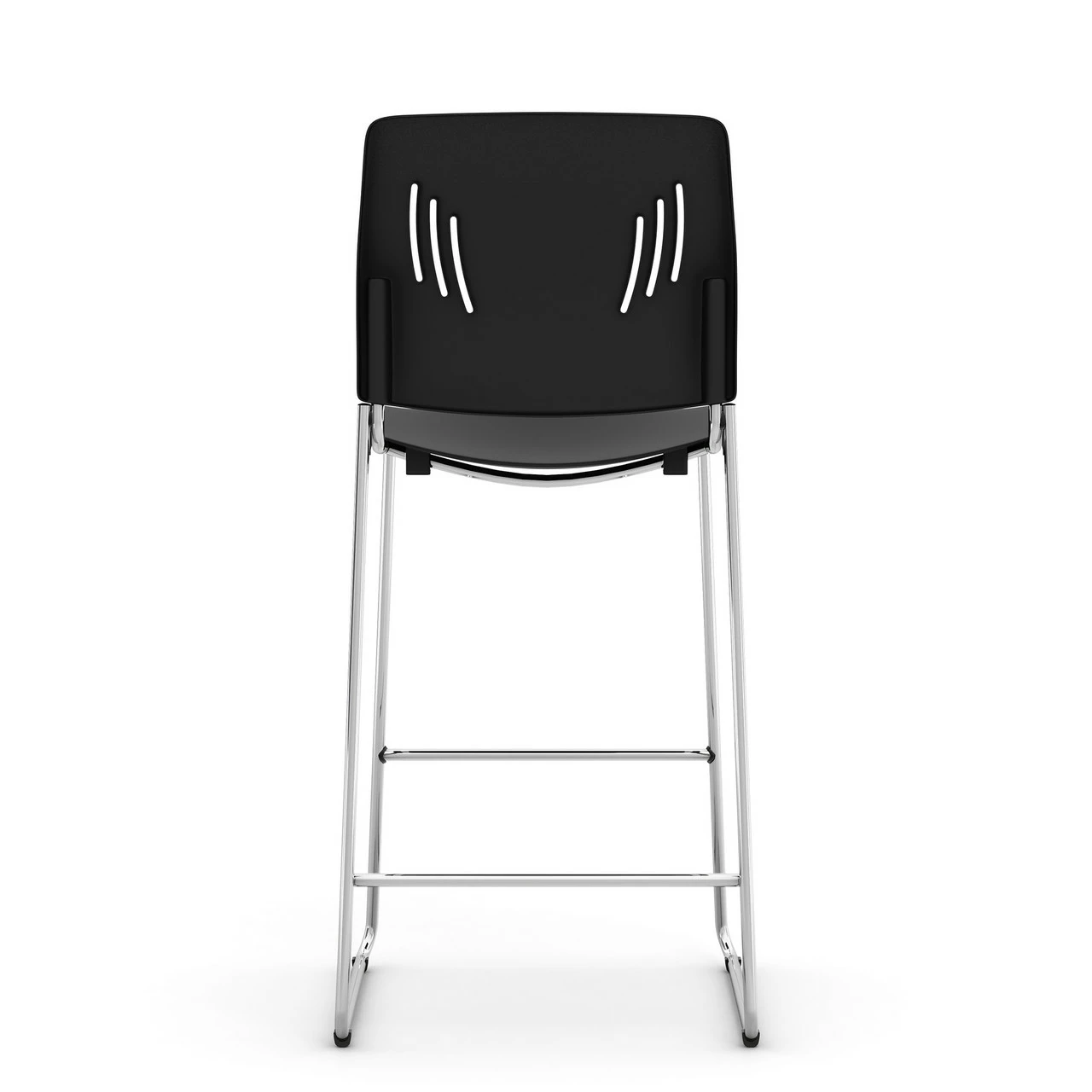 OfficeSource Rise Stool Polyurethane Stool With Footrest And Chrome Base 5 OfficeSource Rise Stool Polyurethane Stool With Footrest And Chrome Base - Image 3
