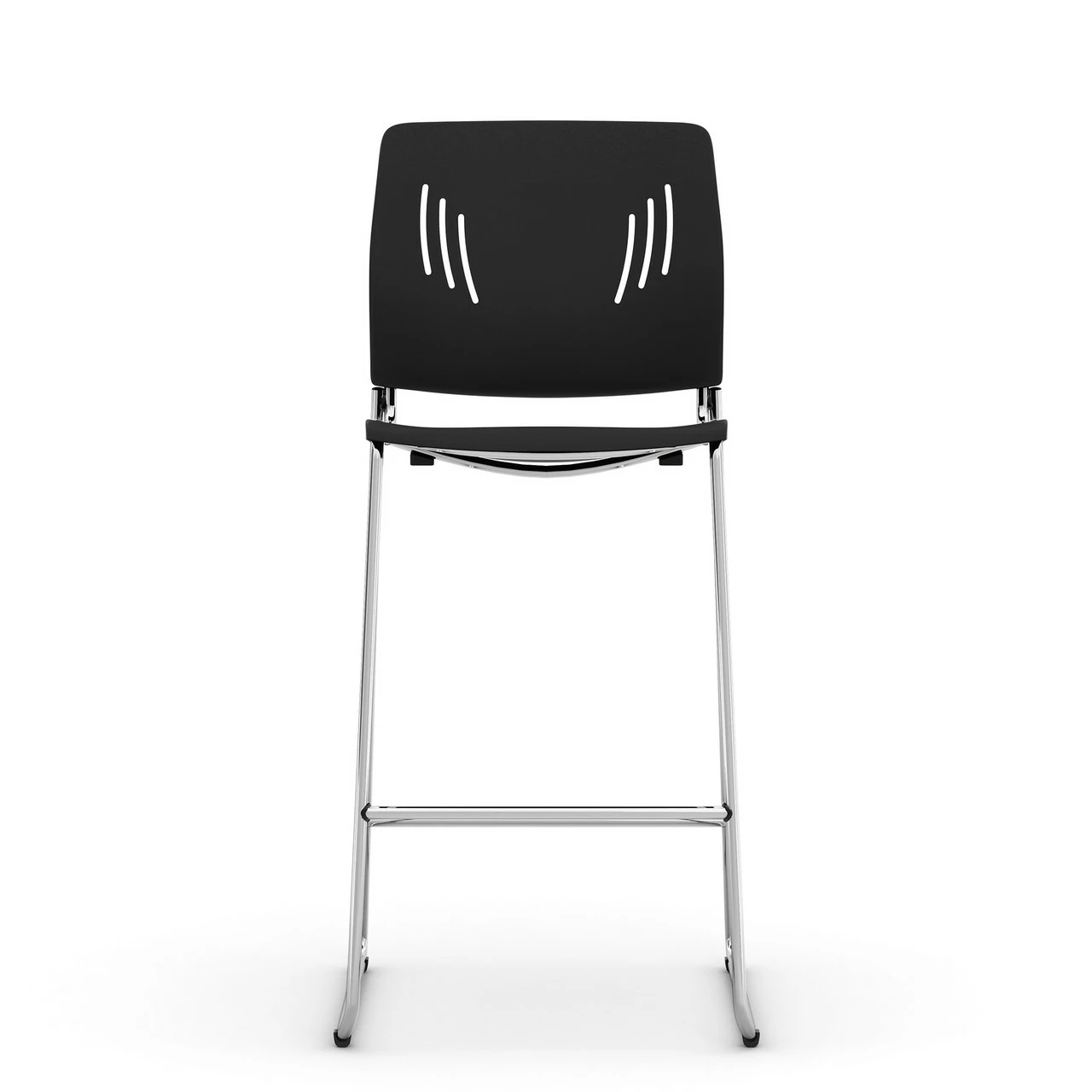 OfficeSource Rise Stool Polyurethane Stool With Footrest And Chrome Base 6 OfficeSource Rise Stool Polyurethane Stool With Footrest And Chrome Base - Image 4