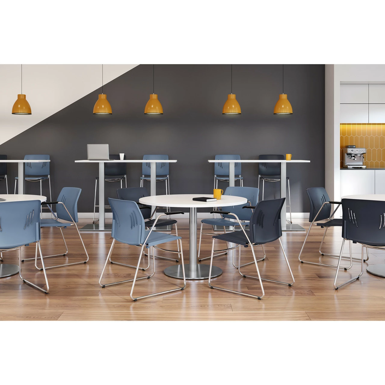 OfficeSource Rise Stool Polyurethane Stool With Footrest And Chrome Base 19 OfficeSource Rise Stool Polyurethane Stool With Footrest And Chrome Base - Image 17