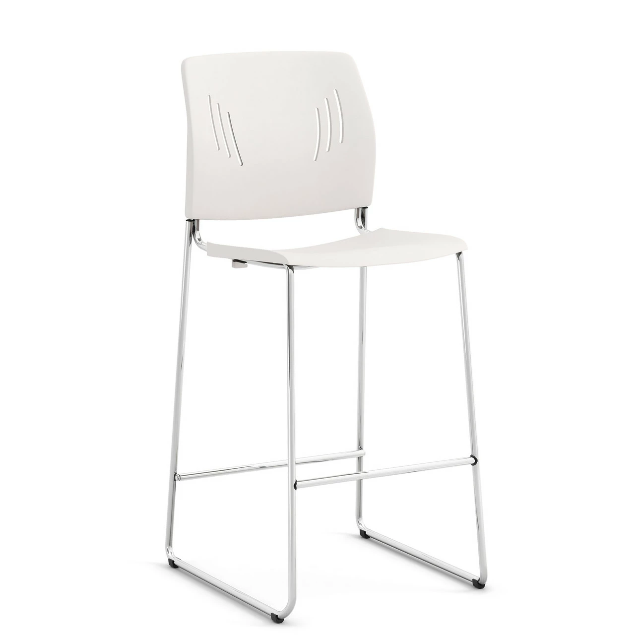 OfficeSource Rise Stool Polyurethane Stool With Footrest And Chrome Base 16 OfficeSource Rise Stool Polyurethane Stool With Footrest And Chrome Base - Image 14