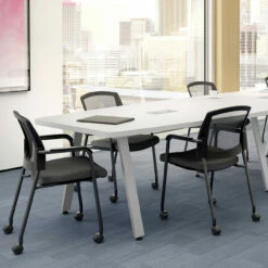 OfficeSource | Parson | Micro Mesh Back Side Chair With Arms - Fabric -COE DISTRIBUTING Shop per 3128gnsfbk 12 72609.1680113096