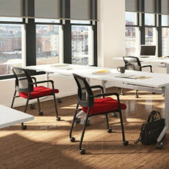 OfficeSource | Parson | Micro Mesh Back Side Chair With Arms - Fabric -COE DISTRIBUTING Shop per 3128gnsfrd 12 3 75317.1680113096