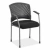 OfficeSource | Aero | Guest Or Side Chair With Arms, Black Fabric Seat And Titanium Frame -COE DISTRIBUTING Shop per 3204tgfbk 01 02759.1641824625