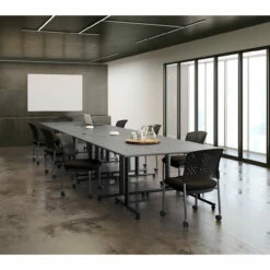 OfficeSource Aero Collection Armless Guest Or Side Chair With Black Fabric Seat And Titanium Frame -COE DISTRIBUTING Shop per 3220tgfbk 12 19332.1646764824