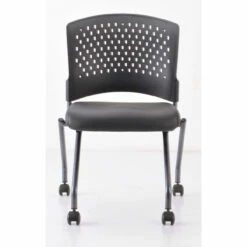 OfficeSource | Perch | Armless Nesting Chair With Casters, Titanium Frame -COE DISTRIBUTING Shop per 3274tnsabk 08 52343.1668644471
