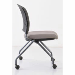 OfficeSource | Perch | Armless Nesting Chair With Casters, Titanium Frame -COE DISTRIBUTING Shop per 3274tnsanp 02 58668.1668644471