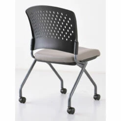 OfficeSource | Perch | Armless Nesting Chair With Casters, Titanium Frame -COE DISTRIBUTING Shop per 3274tnsanp 03 94135.1668644471