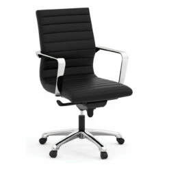 OfficeSource Tre Collection Executive Mid Back Chair With Chrome Frame -COE DISTRIBUTING Shop per 50821ktabk 01 78040.1686849834
