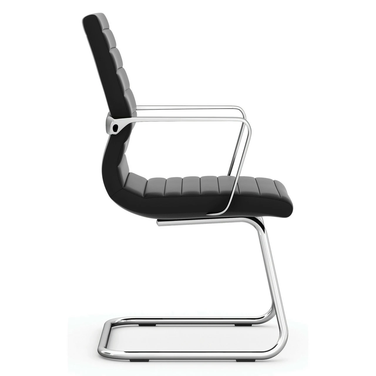 OfficeSource Tre Collection Executive Guest Sled Base Chair With Chrome Frame 5 OfficeSource Tre Collection Executive Guest Sled Base Chair With Chrome Frame - Image 3