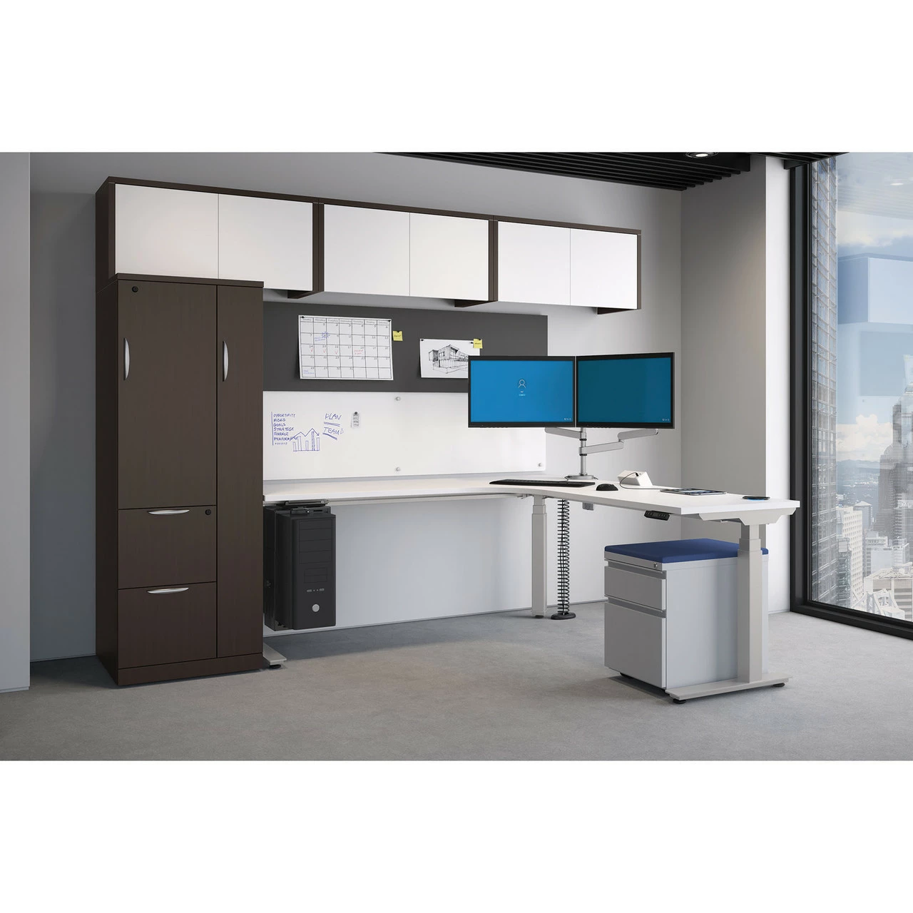 OfficeSource Monitor Arms Triple Monitor Arm - Silver 4 OfficeSource Monitor Arms Triple Monitor Arm - Silver - Image 2