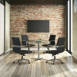 OfficeSource | Tre Lite Collection | Executive Mid Back Chair With Chrome Frame -COE DISTRIBUTING Shop per 60821abk 12 65189.1680618262