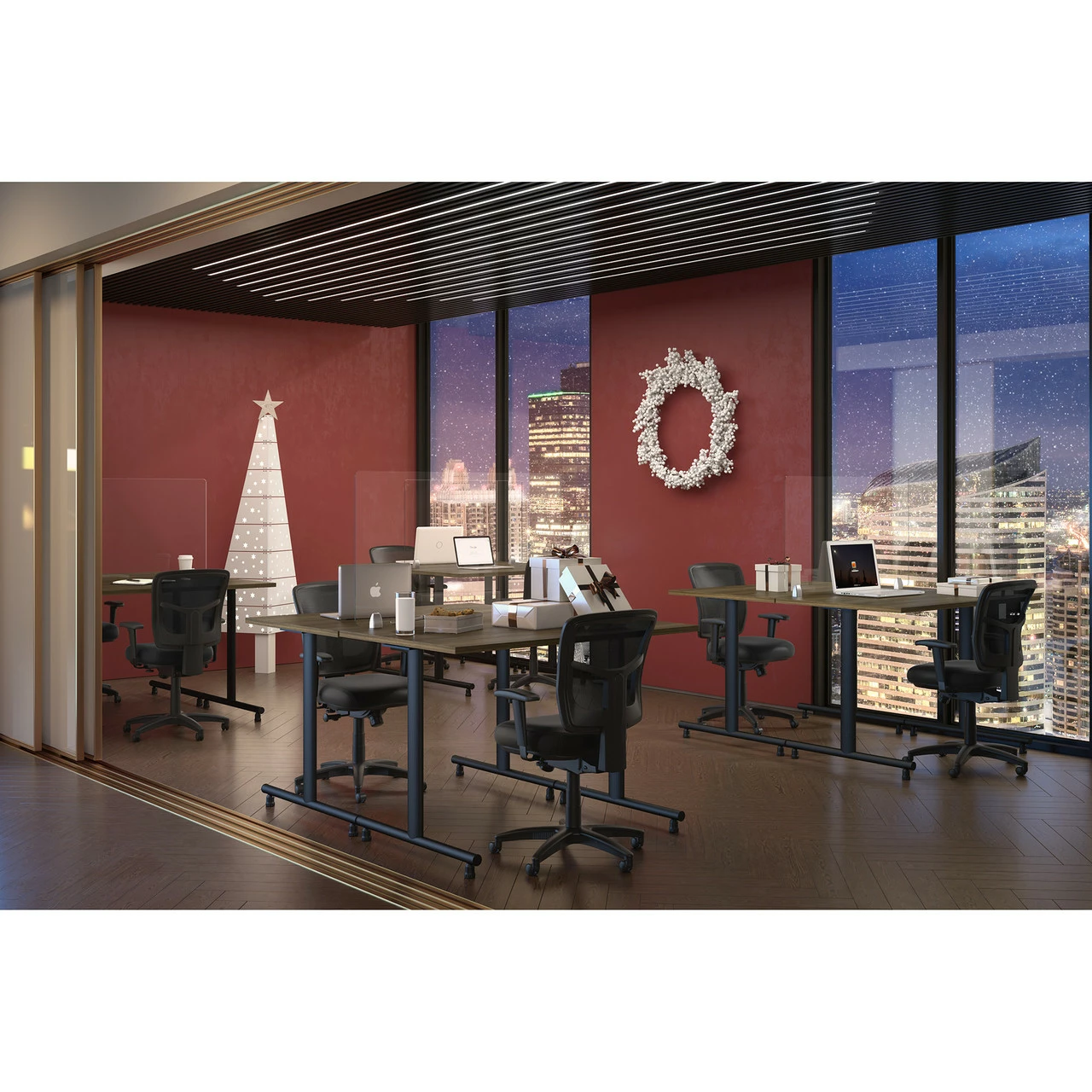 OfficeSource | Crusader | Mesh Back, Basic Task Chair W/Arms & Black Frame 5 OfficeSource | Crusader | Mesh Back, Basic Task Chair W/Arms & Black Frame - Image 3