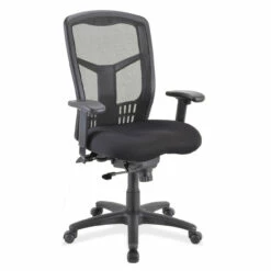 OfficeSource CoolMesh Collection Synchro, High Back Mesh Chair With Seat Slider, Upholstered Seat And Black Frame -COE DISTRIBUTING Shop per 7701asnsfbk 01 59789.1641826384