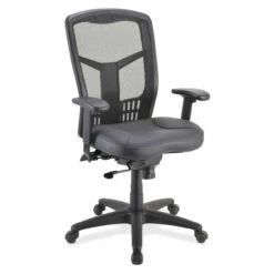 OfficeSource CoolMesh Collection Synchro, High Back Mesh Chair With Seat Slider, Upholstered Seat And Black Frame -COE DISTRIBUTING Shop per 7701asnslbk 01 04894.1641826383